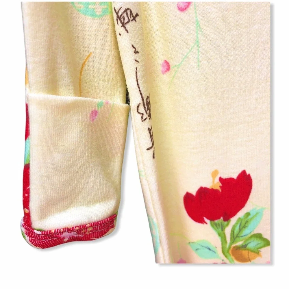 New Mad Sky Baby Floral Sleep Gown Yellow Cherry Blossom Newborn Sleeper